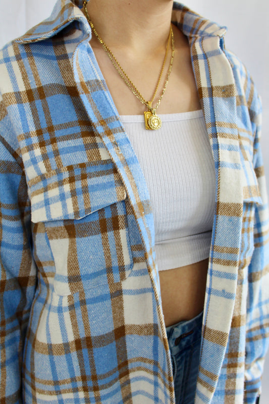 COZYCHIC PLAID COTTON FLANNEL JACKET